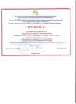 Сертификат РЦРО по предоставлению опыта работы, 2018г